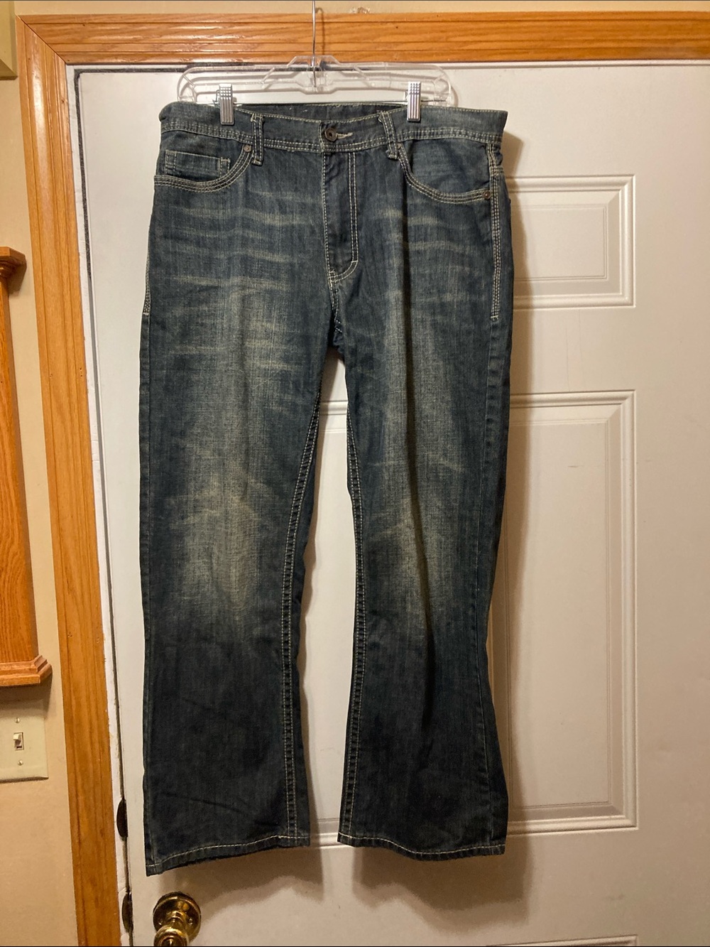 Axel Classic Men's Blue‎ Washed Straight-Leg Jeans 34/30